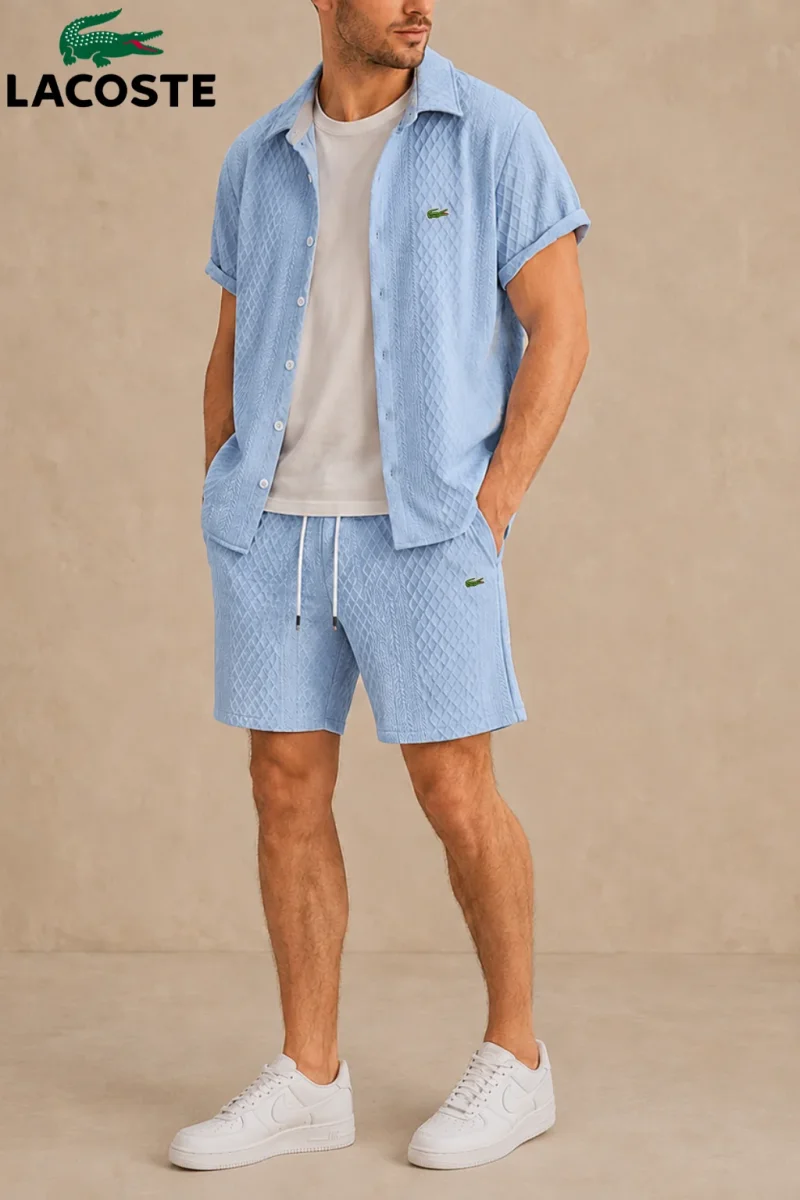 Sommarstickad Skjorta och Shortsset || Utförsäljning - Bild 2
