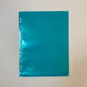 Plastficka grön A4 hålad 12-pack