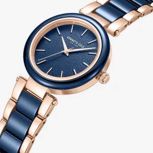 Tvåtonad klassisk keramisk armbandsklocka