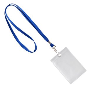 Namnskylt A7 stående med lanyard 100-pack