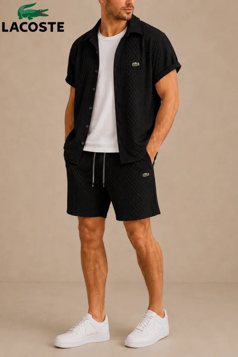 Sommarstickad Skjorta och Shortsset || Utförsäljning - Bild 3