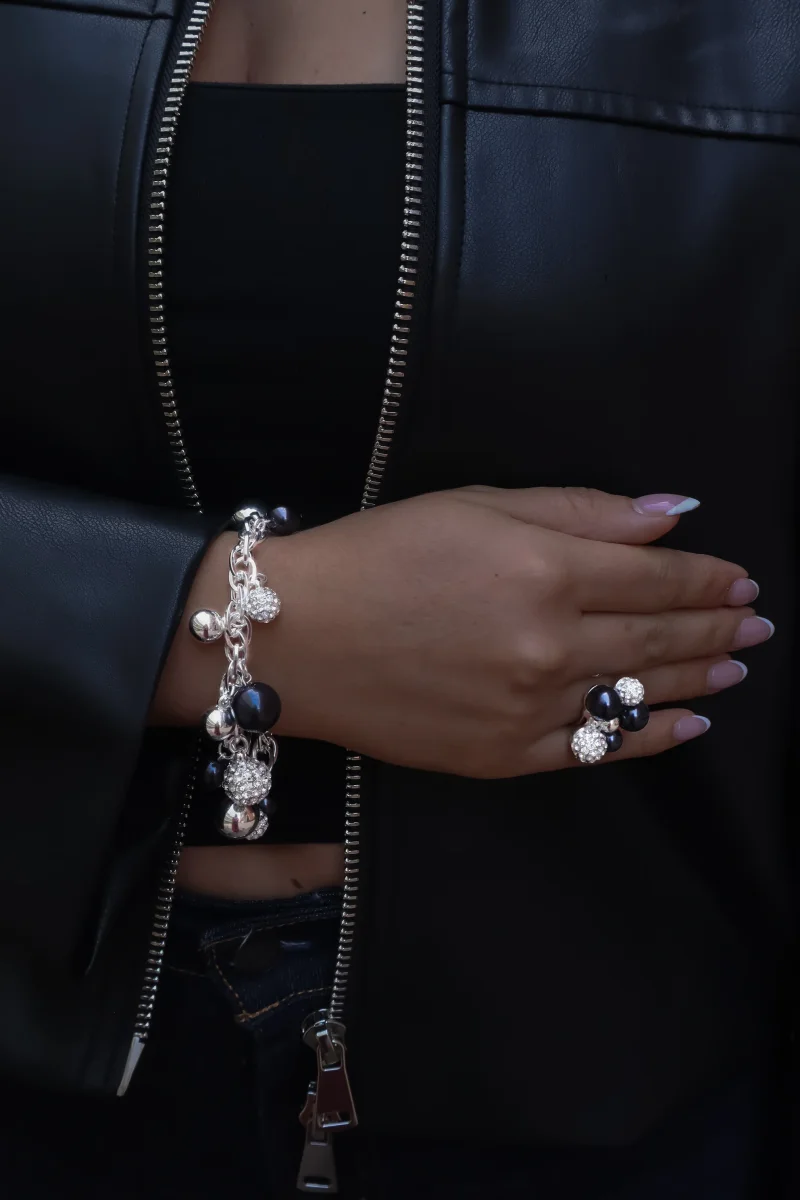 BERRY PEARL SPARKLE Armband - Svart - Bild 4