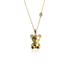 BEAR SKELETON Halsband - Ljus Grön
