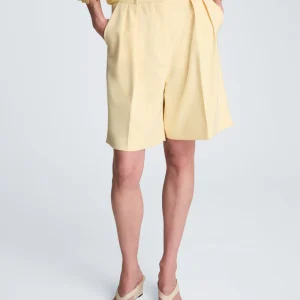 Vision Twill Fly Front High Rise Pleated Bermuda Short