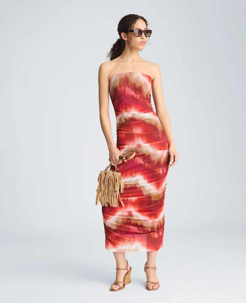 Strapless ruchad midikjol - Bild 4