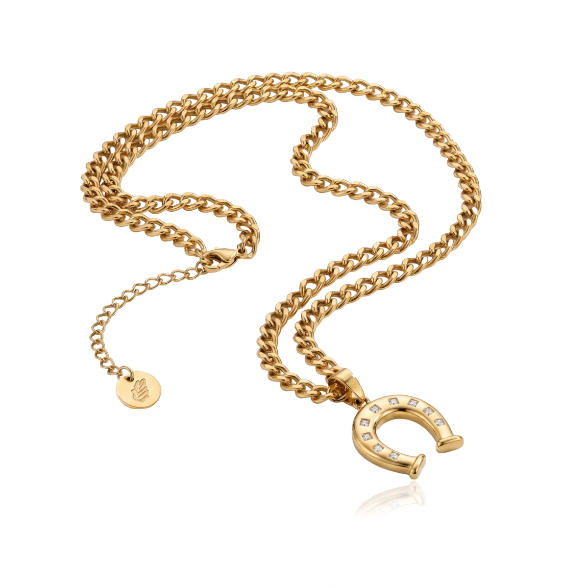 GOLDEN HORSESHOE UPSIDE DOWN Halsband – Utförsäljning prov